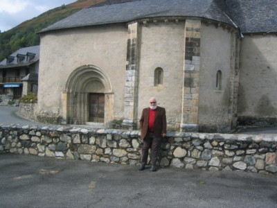 Across from the ancient church